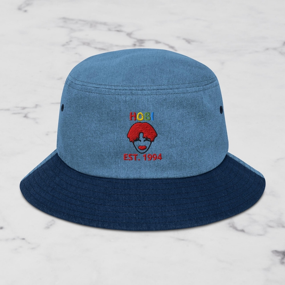 BTS Bangtan J-Hope Jhope J Hope Denim Jean Embroidered Hobicore Bucket Hat